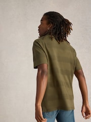 White Stuff Green Stirling Textured Short Sleeve 100% Cotton T-Shirt - Image 2 of 6