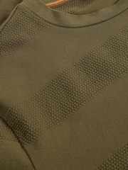 White Stuff Green Stirling Textured Short Sleeve 100% Cotton T-Shirt - Image 6 of 6