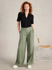 White Stuff Black 100% Cotton Annie Jersey Shirt - Image 3 of 6