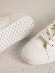 White Stuff White Peter Plimsoll Trainers - Image 4 of 4