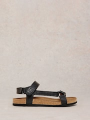 White Stuff Black Trek Footbed Sandals - Image 1 of 4