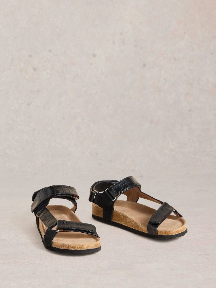 White Stuff Black Trek Footbed Sandals - Image 2 of 4