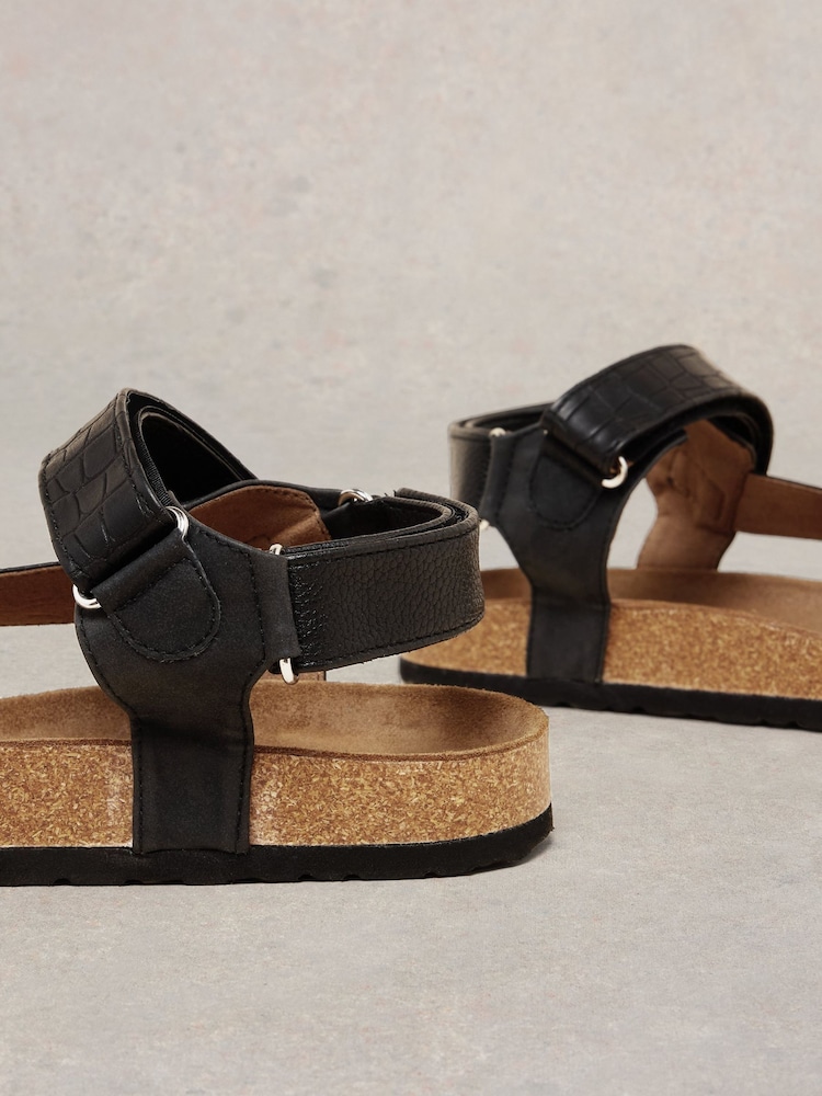 White Stuff Black Trek Footbed Sandals - Image 4 of 4