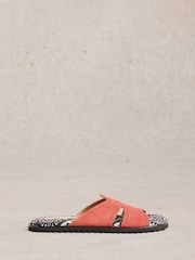 White Stuff Orange Floral Print Flip Flops Sandals - Image 1 of 4