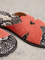 White Stuff Orange Floral Print Flip Flops Sandals - Image 4 of 4
