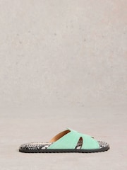 White Stuff Blue Floral Print Flip Flops Sandals - Image 1 of 4