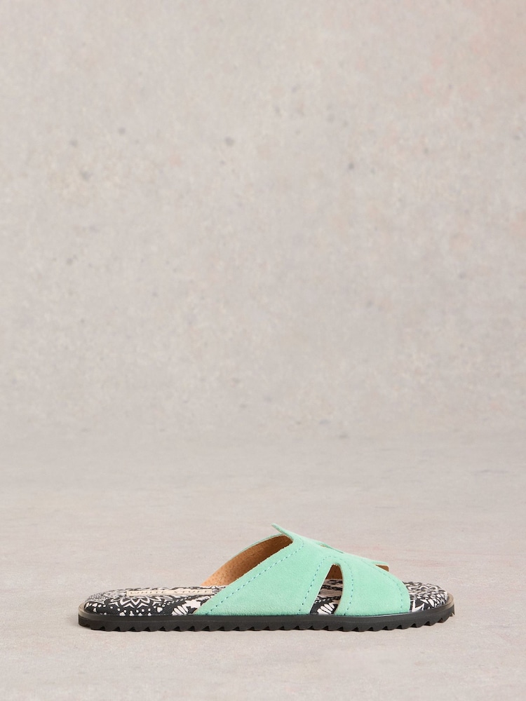 White Stuff Blue Floral Print Flip Flops Sandals - Image 1 of 4