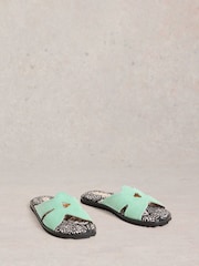 White Stuff Blue Floral Print Flip Flops Sandals - Image 2 of 4