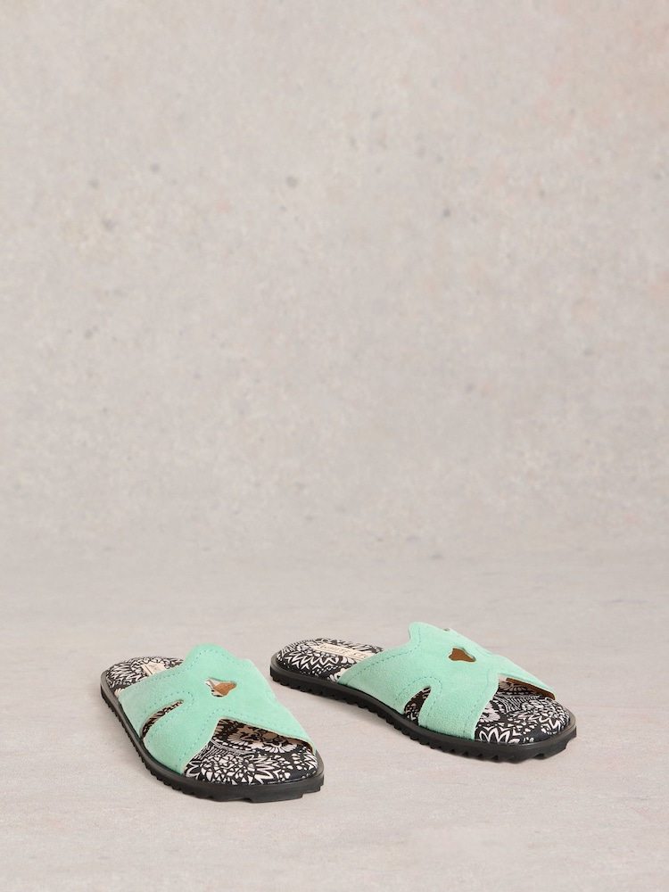 White Stuff Blue Floral Print Flip Flops Sandals - Image 2 of 4