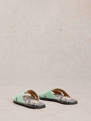 White Stuff Blue Floral Print Flip Flops Sandals - Image 3 of 4