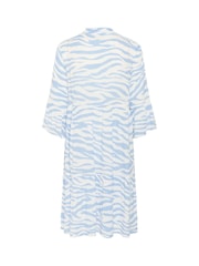 Kaffe Blue Edita Tiered Knee Length V-Neck Dress - Image 6 of 6