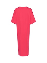 Kaffe Casual Fit Red Edna Half Sleeve Maxi 100% Cotton Dress - Image 5 of 5