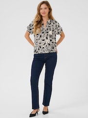 Ano Short Sleeve Notch Neck Blouse - Image 2 of 4