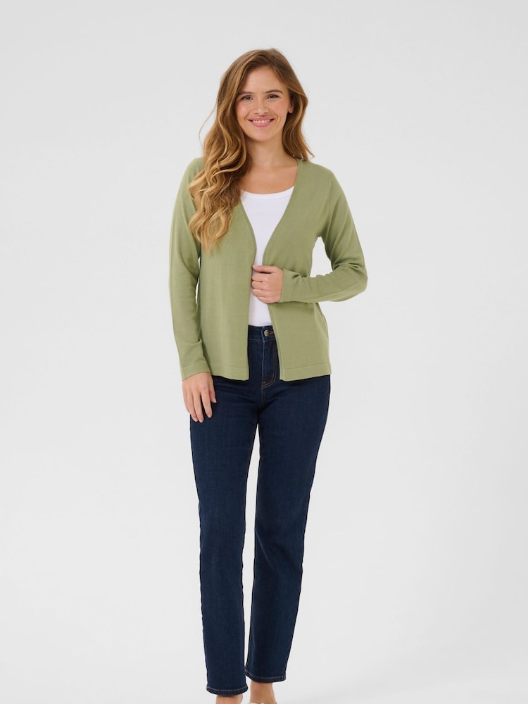 Kaffe Green Fenia Astrid Open Cardigan - Image 2 of 6