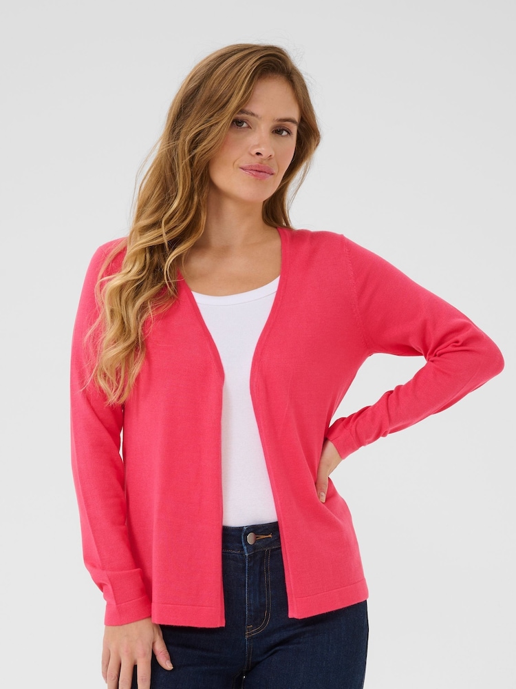 Kaffe Red Fenia Astrid Open Cardigan - Image 1 of 6 Kaffe Red Fenia Astrid Open Cardigan - Image 1 of 6