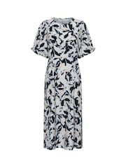 Kaffe Blue Kapaco Short Sleeve Midi Dress - Image 4 of 5