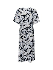 Kaffe Blue Kapaco Short Sleeve Midi Dress - Image 5 of 5