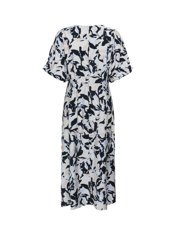 Kaffe Blue Kapaco Short Sleeve Midi Dress - Image 5 of 5