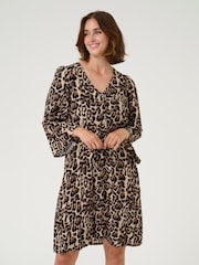 Kaffe Natural A Fashionable Fit and Flare Dress - Image 1 of 6