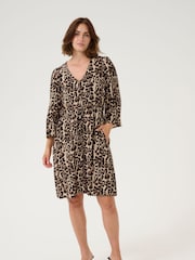 Kaffe Natural A Fashionable Fit and Flare Dress - Image 3 of 6