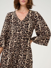 Kaffe Natural A Fashionable Fit and Flare Dress - Image 4 of 6