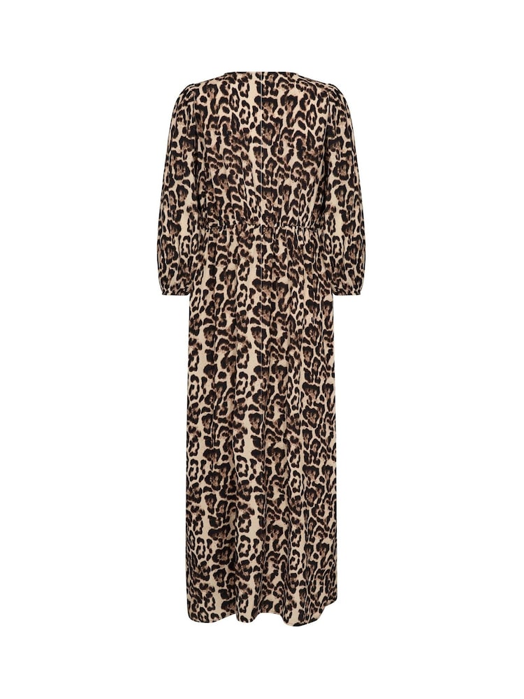 Kaffe Brown 3/4 Sleeve Maxi Dress - Image 5 of 5 Kaffe Brown 3/4 Sleeve Maxi Dress - Image 5 of 5