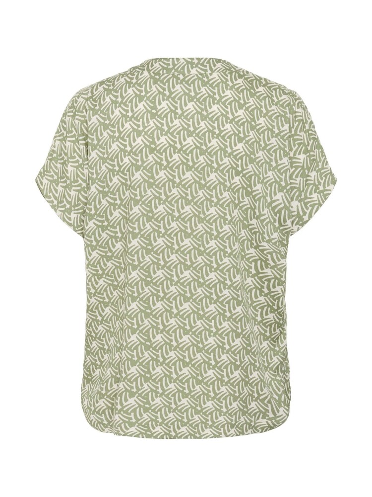 Kaffe Green Ano Short Sleeve Notch Neck Blouse - Image 5 of 5 Kaffe Green Ano Short Sleeve Notch Neck Blouse - Image 5 of 5