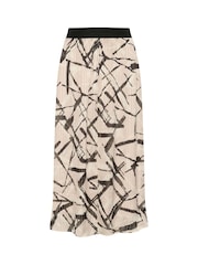 Kaffe Natural Kaarchy Graphic Print Maxi Skirt - Image 4 of 5