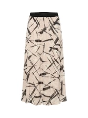 Kaffe Natural Kaarchy Graphic Print Maxi Skirt - Image 5 of 5
