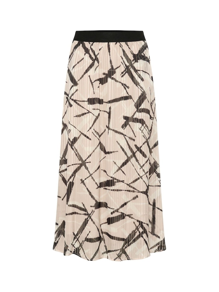 Kaffe Natural Kaarchy Graphic Print Maxi Skirt - Image 5 of 5