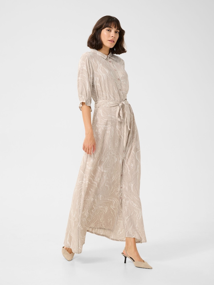 Kaffe Kamira Printed Weave Black Shirt Dress - Image 1 of 4