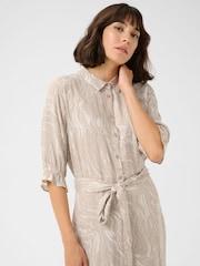 Kaffe Kamira Printed Weave Black Shirt Dress - Image 2 of 4