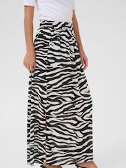 Kaffe Kaedita Amber Printed A-Line Black Skirt - Image 1 of 6