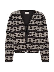 Kaffe Karonia Tie V-Neck Black Jacket - Image 5 of 6