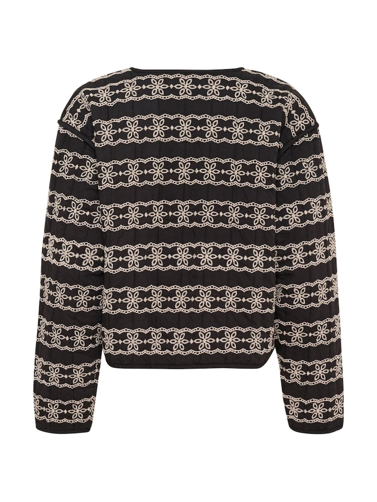 Kaffe Karonia Tie V-Neck Black Jacket - Image 6 of 6