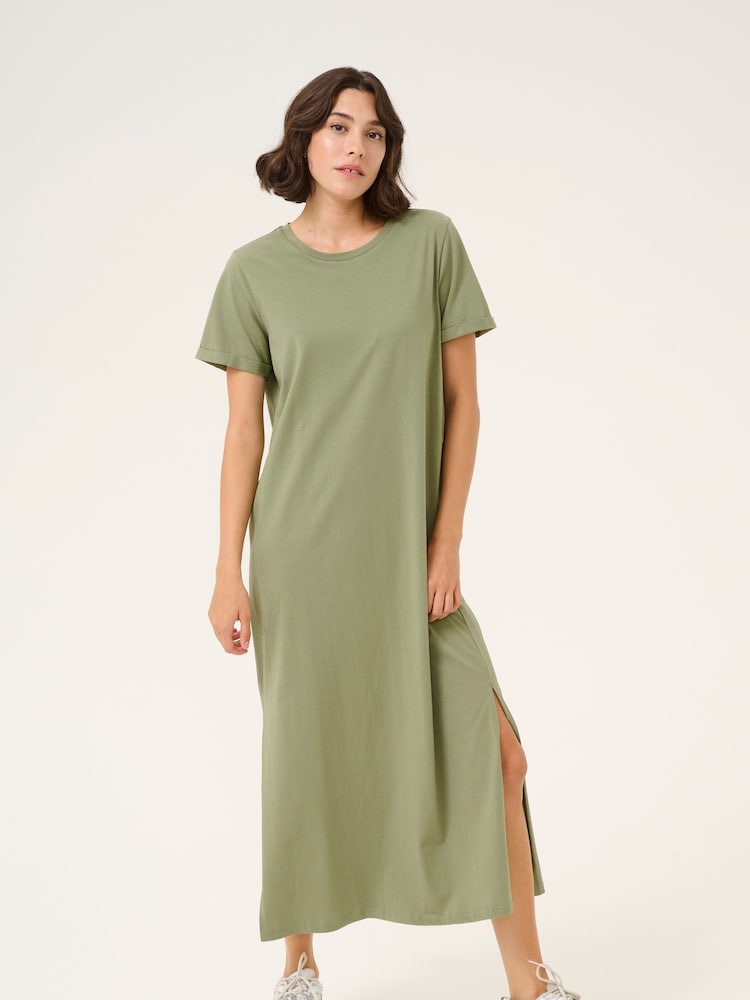 Kaffe Green Celina Full Length T-Shirt 100% Cotton Dress - Image 1 of 5 Kaffe Green Celina Full Length T-Shirt 100% Cotton Dress - Image 1 of 5