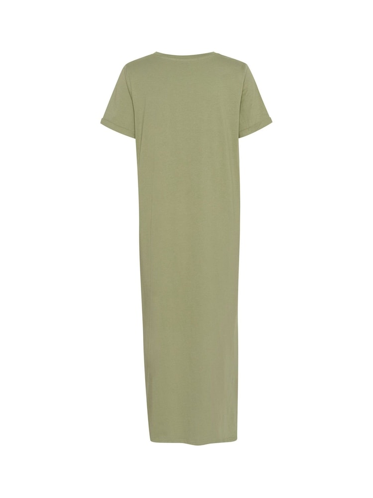 Kaffe Green Celina Full Length T-Shirt 100% Cotton Dress - Image 5 of 5 Kaffe Green Celina Full Length T-Shirt 100% Cotton Dress - Image 5 of 5