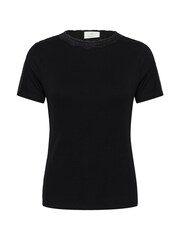 Kaffe Lace detail Black T-Shirt - Image 4 of 5