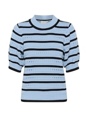 Kaffe Blue KAevelyn Knit Pullover Jumper - Image 5 of 6
