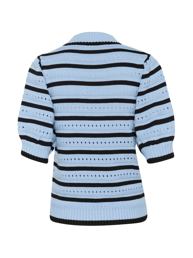 Kaffe Blue KAevelyn Knit Pullover Jumper - Image 6 of 6
