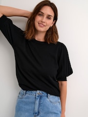 Kaffe Lone Slim Fit Half Sleeve Pullover Jumper - Image 1 of 5