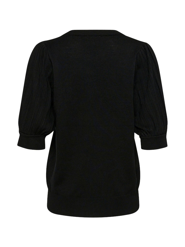 Kaffe Lone Slim Fit Half Sleeve Pullover Jumper - Image 5 of 5 Kaffe Lone Slim Fit Half Sleeve Pullover Jumper - Image 5 of 5