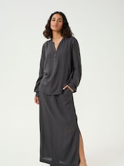 Kaffe Grey KAmilia Midi Skirt - Image 3 of 6