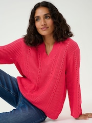 Kaffe Red KAlorri Pullover Knitwear Jumper - Image 4 of 6