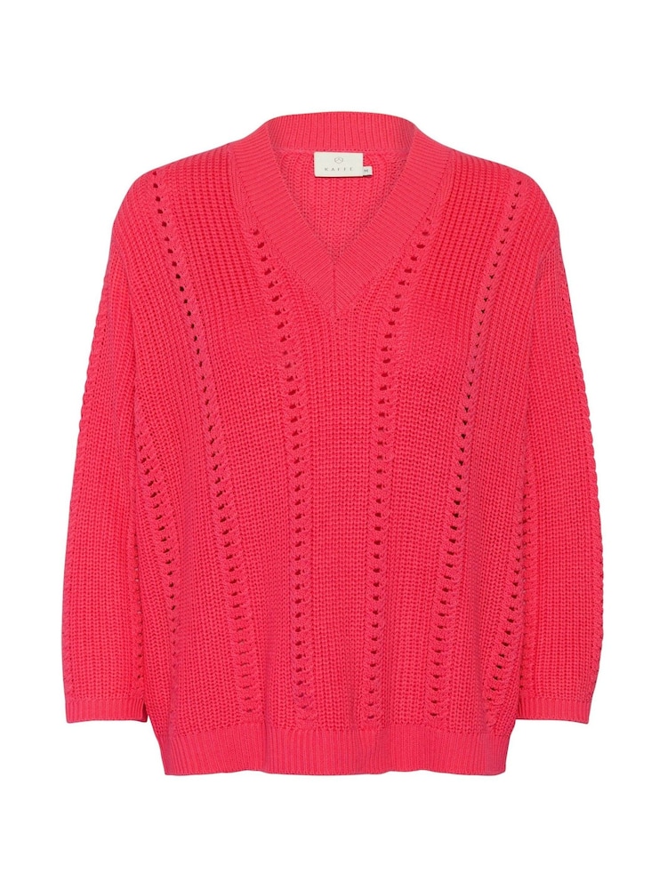 Kaffe Red KAlorri Pullover Knitwear Jumper - Image 5 of 6