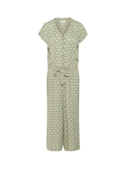 Kaffe Green KAmira Plain Weave Jumpsuit - Image 4 of 5