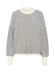 Kaffe KAellery Crew Neck Casual Fit Pullover Black Jumper - Image 4 of 5