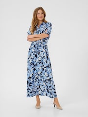 Kaffe Blue KAmira Printed Weave Shirt Dress - Image 1 of 5