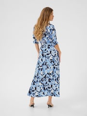 Kaffe Blue KAmira Printed Weave Shirt Dress - Image 2 of 5