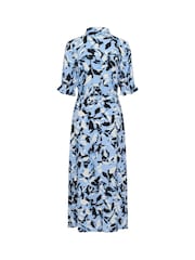 Kaffe Blue KAmira Printed Weave Shirt Dress - Image 5 of 5